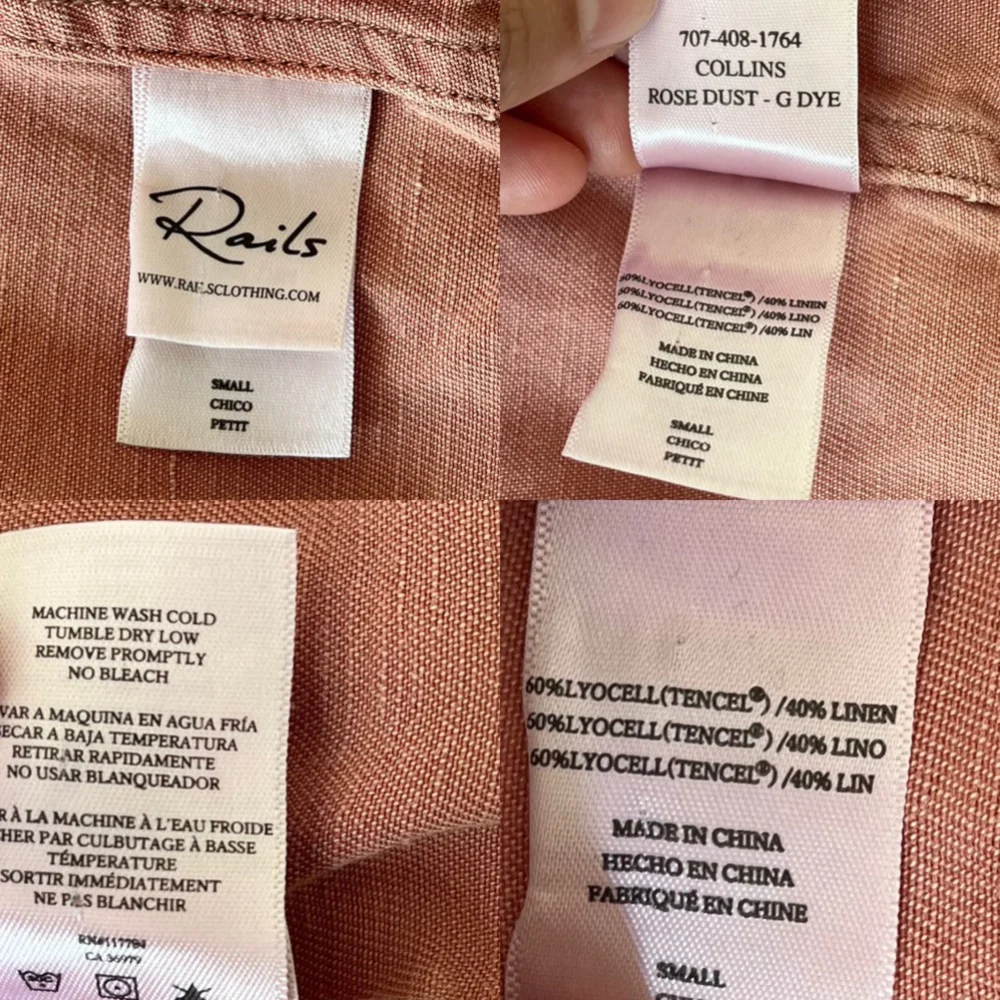 SOLD 💟 RAILS Collins Utility Linen Blend Jacket in Rose Dust Size Small - Picture 13 of 16